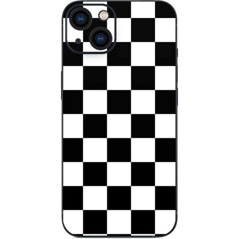 Black and White Checkered iPhone 13 Skin